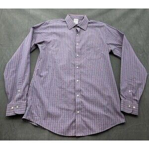 Brooks Brothers Regent 1818 Dress Shirt Men's 16 6/7 Red Blue Check Button Up